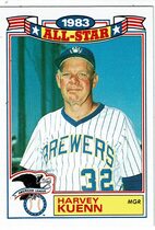1984 Topps Glossy All Stars #1 Harvey Kuenn