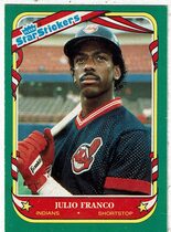 1987 Fleer Star Stickers #42 Julio Franco
