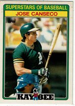1988 Topps Kay-Bee Superstars of Baseball #3 Jose Canseco