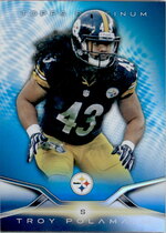2014 Topps Platinum Blue Wave Refractor #14 Troy Polamalu
