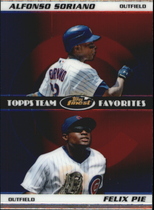 2008 Finest Topps Team Favorites Dual #SP Alfonso Soriano|Felix Pie