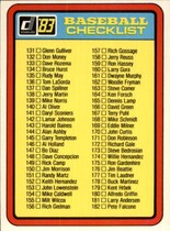 1983 Donruss Base Set #NNO Checklist 131-234