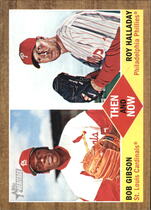 2011 Topps Heritage Then and Now #TN10 Bob Gibson|Roy Halladay