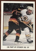 1989 O-Pee-Chee OPC Stickers #130 Canucks|Bruins|Kirk McLean