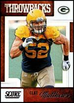 2019 Score Throwbacks #T-4 Clay Matthews