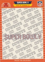 1989 Pro Set Super Bowl Logos #5 Super Bowl V