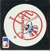 1991 Ultra Team Stickers #NNO New York Yankees