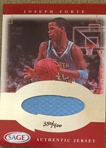 2001 SAGE Authentic Jerseys Red #J8 Joseph Forte