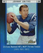 2006 Finest Johnny Unitas Finest Moments Blue Refractors #JU1 Johnny Unitas