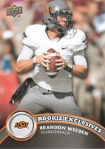 2012 Upper Deck Rookie Exclusives #REBW Brandon Weeden