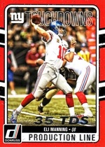 2016 Donruss Production Line Touchdowns #14 Eli Manning