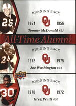 2011 Upper Deck Oklahoma All-Time Alumni Trios #ATAT-MWP Greg Pruitt|Joe Washington|Tommy McDonald