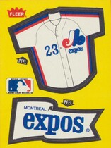 1985 Fleer Team Stickers #NNO Expos (Jersey)