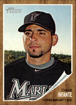 2011 Topps Heritage #130 Omar Infante