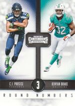 2016 Panini Contenders Round Numbers #12 C.J. Prosise|Kenyan Drake