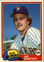 1981 Topps Base Set #482 Jim Gantner