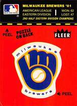 1982 Fleer Team Logo Stickers #NNO Brewers