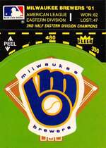 1982 Fleer Team Logo Stickers #NNO Brewers