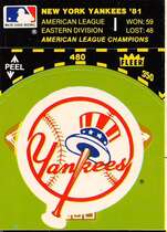 1982 Fleer Team Logo Stickers #NNO Yankees