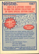 1987 Nestle Dream Team #NNO Checklist