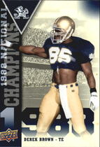 2013 Upper Deck Notre Dame National Champions #NCDB Derek Brown