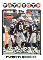 2008 Topps Base Set #320 Patriots' Defense