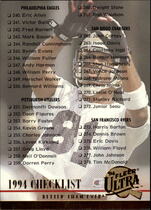 1994 Ultra Base Set #324 Checklist