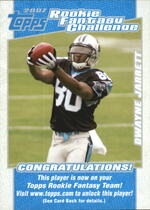 2007 Topps Rookie Fantasy Challenge #18 Dwayne Jarrett