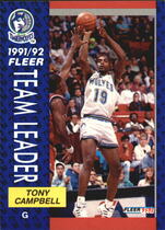 1991 Fleer Base Set #387 Tony Campbell