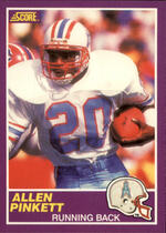 1989 Score Supplemental #332S Allen Pinkett