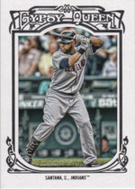 2013 Topps Gypsy Queen Framed White #179 Carlos Santana