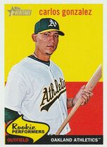 2008 Topps Heritage High Numbers Rookie Performers #RP8 Carlos Gonzalez