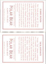 2003 Topps 205 Triple Folder Polar Bear #TF18 Bonds|Johnson