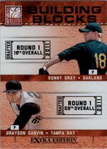 2011 Donruss Elite Extra Edition Building Blocks Quad #1 Aaron Westlake|Corey Williams|Gra