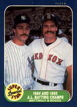 1986 Fleer Base Set #639 Don Mattingly|Wade Boggs
