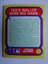 1988 Score Great Moments in Baseball Magic Motion Trivia #47 Ted Williams