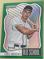 2021 Panini Prizm Old School Green Prizm #OS-4 Eddie Mathews