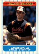 1986 Fleer League Leaders #35 Cal Ripken Jr.