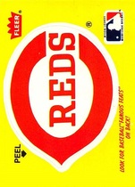 1986 Fleer Team Stickers Large Team Logo Famous Feats #4 Reds