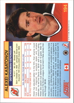 1991 Score Canadian (Bilingual) #194 Alexei Kasatonov