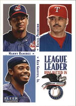 2000 Fleer Tradition #3 Manny Ramirez|Rafael Palmeiro|Ken Griffey Jr.