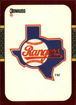 1987 Donruss Opening Day #265 Rangers checklist