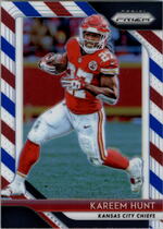 2018 Panini Prizm Prizm Red White and Blue #104 Kareem Hunt