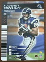 2001 NFL Showdown First and Goal #21 Fakhir Brown