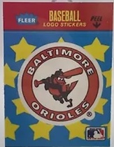 1986 Fleer Mini Logo Stickers Stars Blank Back #NNO Baltimore Orioles
