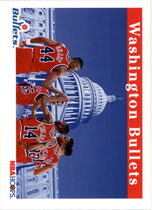 1992 NBA Hoops Base Set #292 Washington Bullets