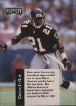 1993 Playoff Checklists #3 Deion Sanders