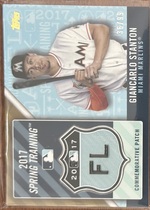 2017 Topps MLB Spring Training Manufactured Logo Gold #MLBST-GS Giancarlo Stanton