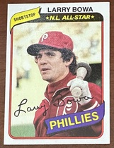 1980 Topps Philadelphia Phillies Burger King #7 Larry Bowa