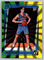 2021 Donruss Green & Yellow Holo Laser #202 Josh Giddey